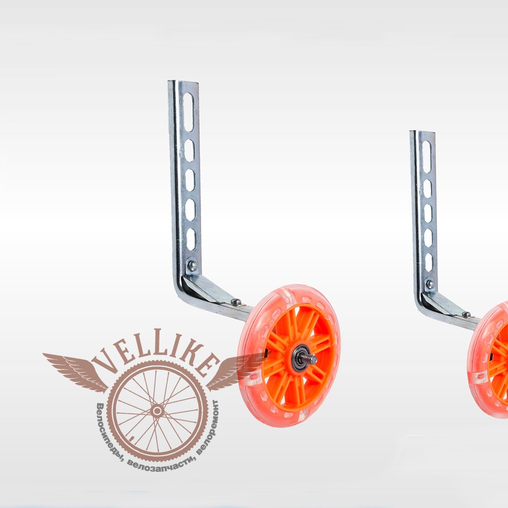 Дополнительные колеса для велосипеда (пара) , с функцией подсветки, 115мм